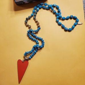 Plunder retired Yasminda heart beaded necklace